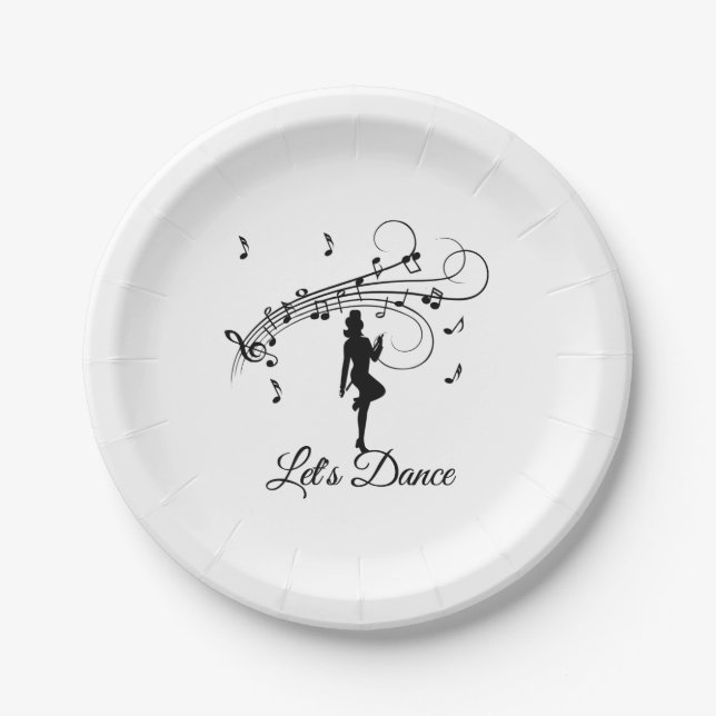High Step Dancing to the Music Custom Paper Plate (Front)