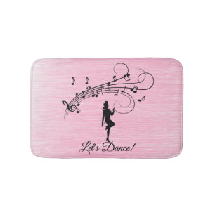 High Step Dancing to the Music Pink Bath Mat