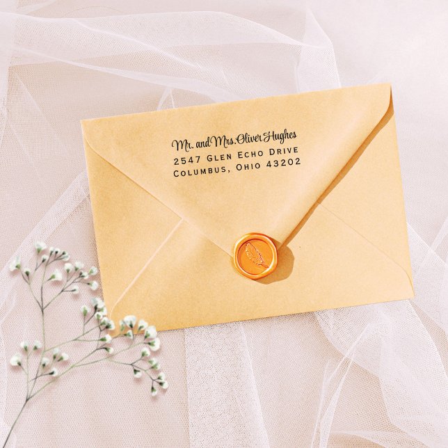 High Style Script Return Address  Self-inking Stamp (Stylish, time saving address stamp)