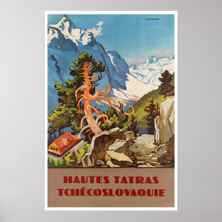 High Tatras Art Czechoslovakia Ski Poster Slovakia