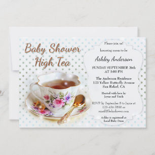 High Tea Baby Shower Invitation