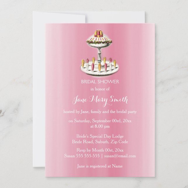 High tea cakes old fashioned invitation (Front)