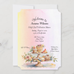 High Tea Celebration Bridal Shower Announcement
