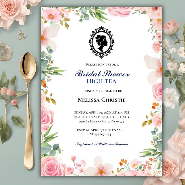 high tea garden party,beautiful soft pastel  invitation (Creator Uploaded)