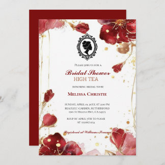high tea garden party,beautiful soft pastel  invitation