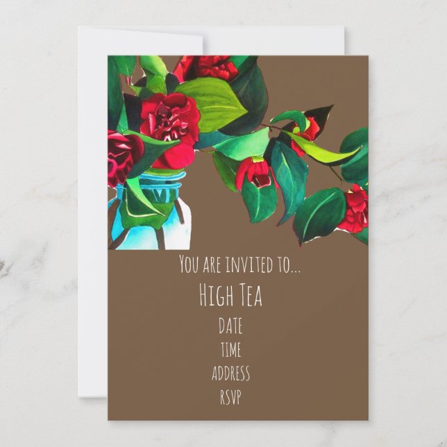 High Tea girl's afternoon tea party Invitation (Front)