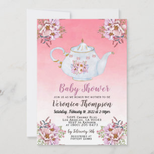 High Tea Party Baby Shower Invitation