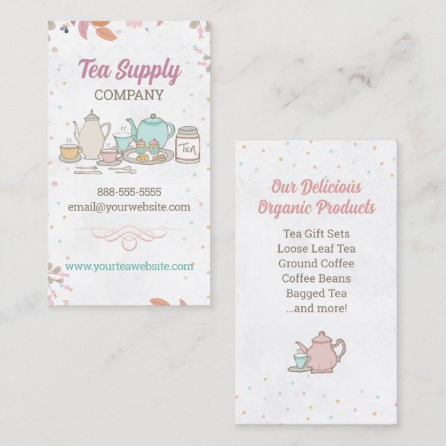 High Tea Set Business Card (Front/Back)