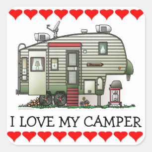 High Tech 5th Wheel Square Sticker