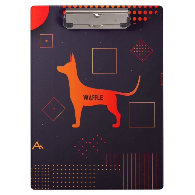 High Tech Customisable Dog Clipboard (Front)