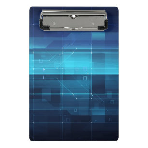 High tech digital background mini clipboard