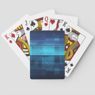 High tech digital background playing cards