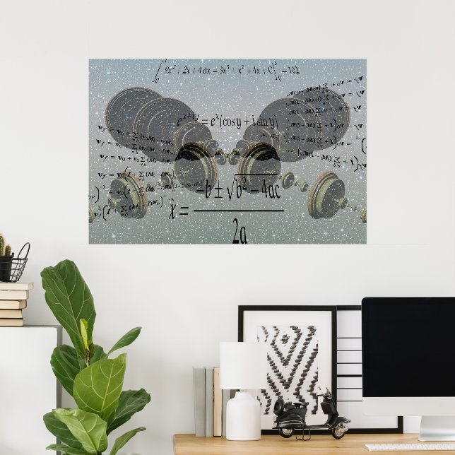 High Technology Math Science Design Poster (Home Office)