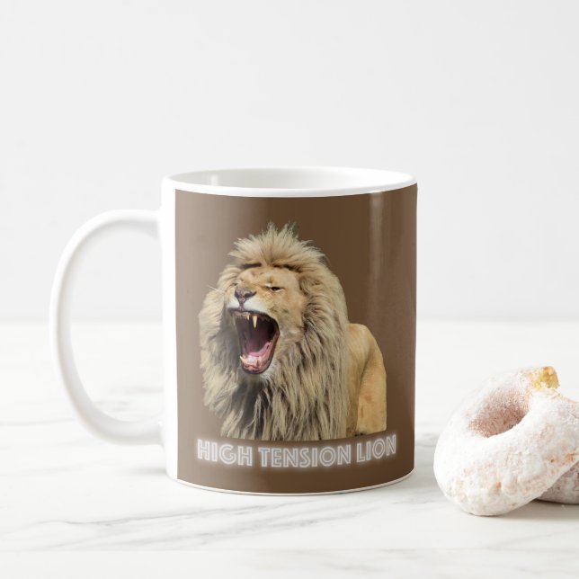 High Tension Lion Coffee Mug (With Donut)