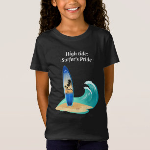 "High Tide: Surfer's Pride" adventure ocean beach  T-Shirt