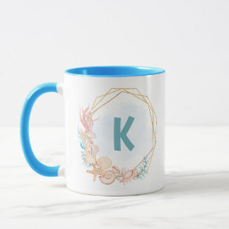 High Tides and Good Vibes Coastal Seashell Mug