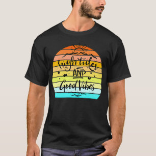 High Tides And Good Vibes Vintage Retro Sunset T-Shirt