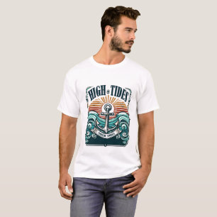 High Tides Good Vibes – Minimalist Beach Quote T-S T-Shirt