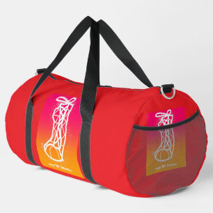 High Top Sneakers Red Athletic Travel Duffle Bag