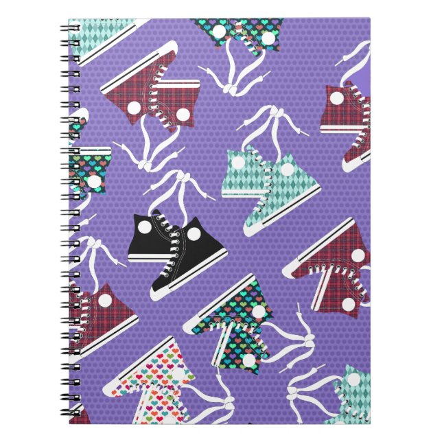 High Tops Pattern Spiral Notebook (Front)