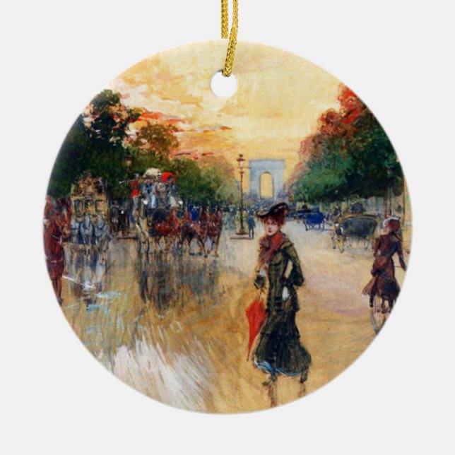 high-traffic champs-elysees ceramic tree decoration (Front)
