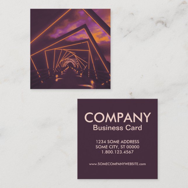 high trestle trail bridge square business card (Front/Back)