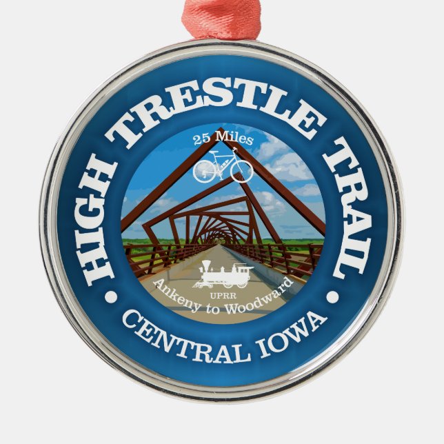 High Trestle Trail (cycling c) Metal Tree Decoration (Front)