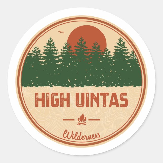 High Uintas Wilderness Utah Classic Round Sticker (Front)