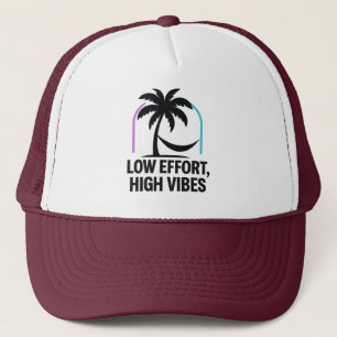High Vibes Trucker Hat – Neon Palm Chill Gift