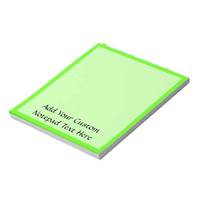 High Visibility Neon Green Notepad (Rotated)