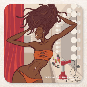 High Voltage Square Paper Coaster