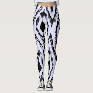 High-Waist Yoga Leggings with Unique Pattern