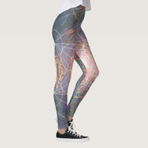 High-Waist Yoga Leggings with Unique Pattern