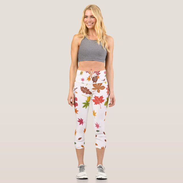 High Waisted Capris nature design (Front)