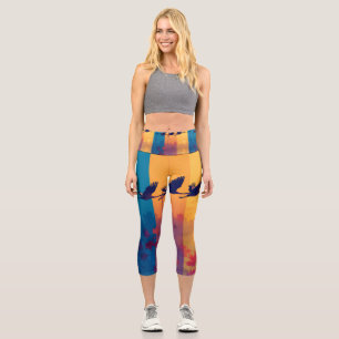 High Waisted Yoga Capris, XS (0-2) Capri Leggings