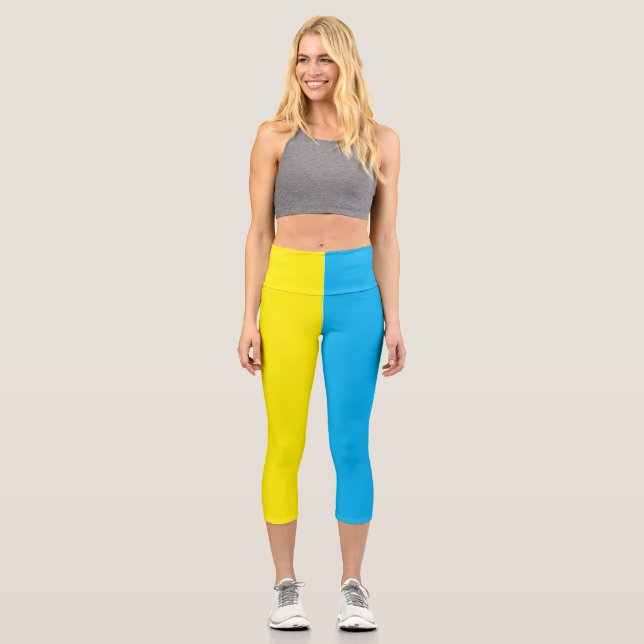 High Waisted Yoga Capris, XS (0-2) Capri Leggings (Front)