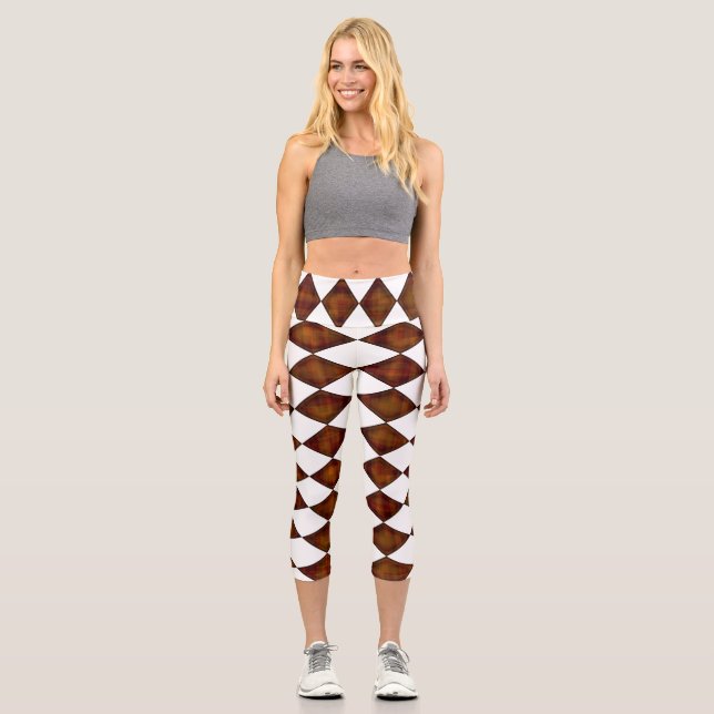 High Waisted Yoga Capris, XS (0-2) Capri Leggings (Front)