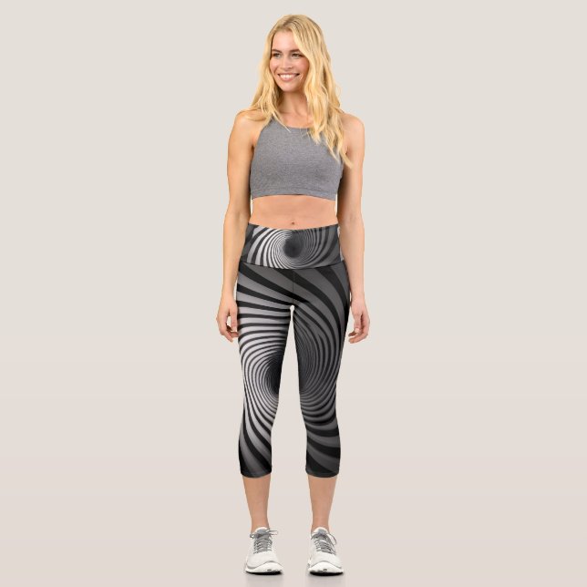 High Waisted Yoga Capris, XS (0-2) Capri Leggings (Front)