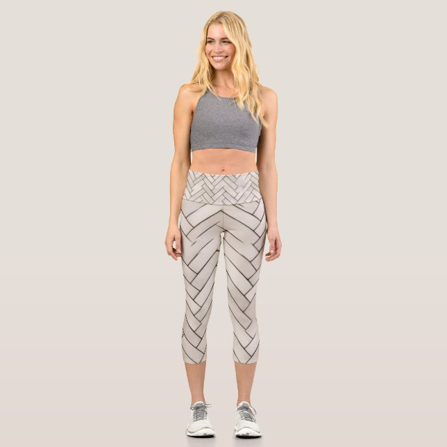 High Waisted Yoga Capris, XS (0-2) Capri Leggings (Front)