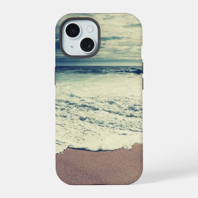 High Waves Sea View iPhone 15 Case (Back)