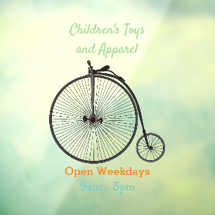 High wheel bicycle cartoon illustration