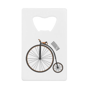 High wheel bicycle cartoon illustration