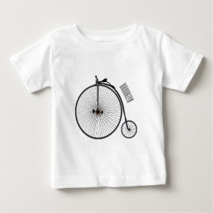 High wheel bicycle cartoon illustration baby T-Shirt