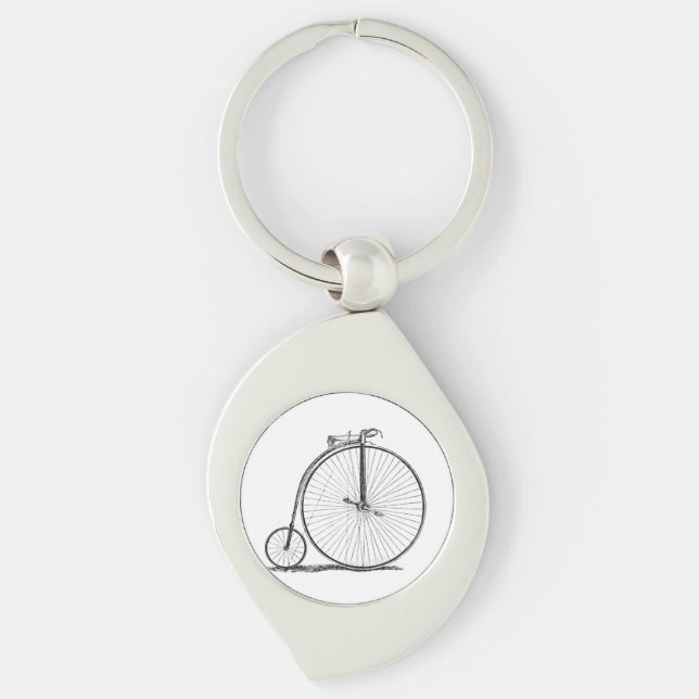 High Wheeler Bicycle Penny Farthing Key Ring (Front)
