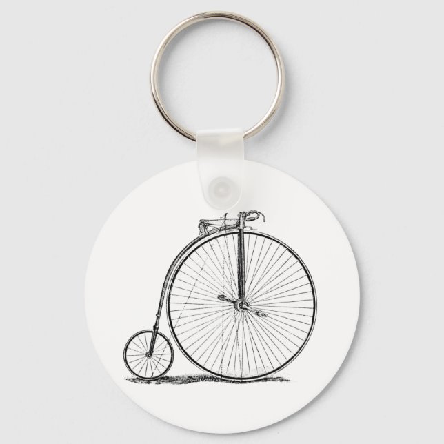 High Wheeler Bicycle Penny Farthing Key Ring (Front)