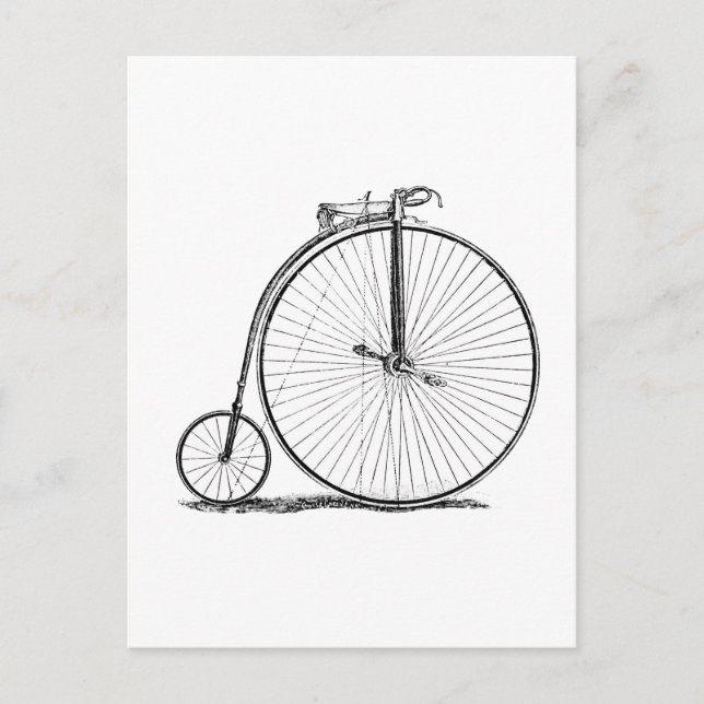 High Wheeler Bicycle Penny Farthing Postcard (Front)