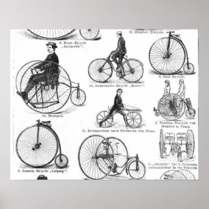 High Wheeler Bicycle Penny Farthing Poster