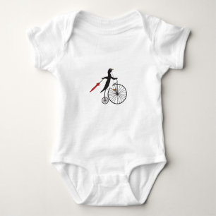 High wheeler penguin baby bodysuit