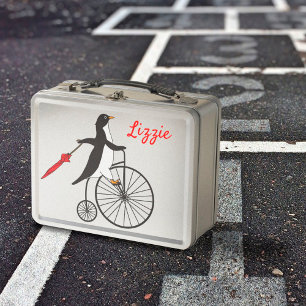 High Wheeler Penguin lunch box