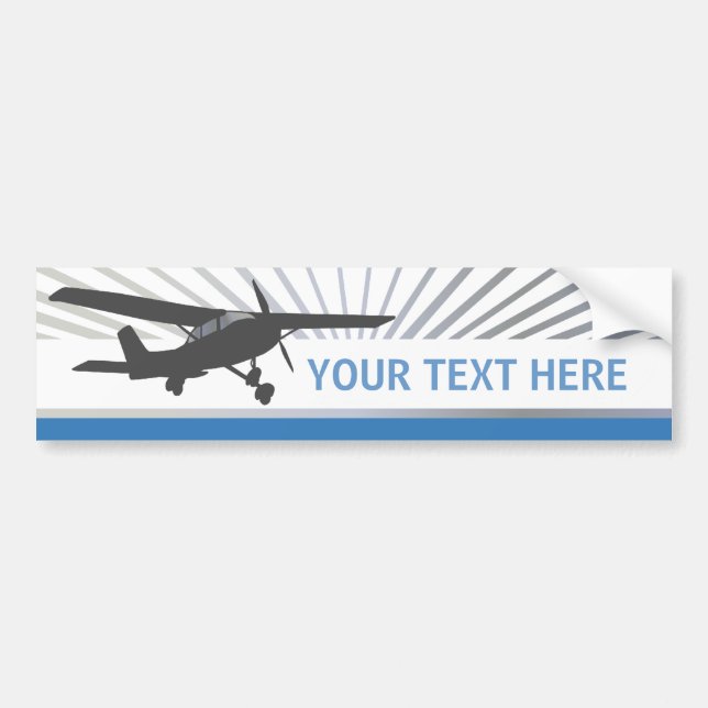 High Wing Aircraft Bumper Sticker (Front)